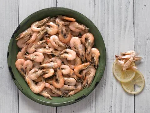Cooked shrimps Stock Photos