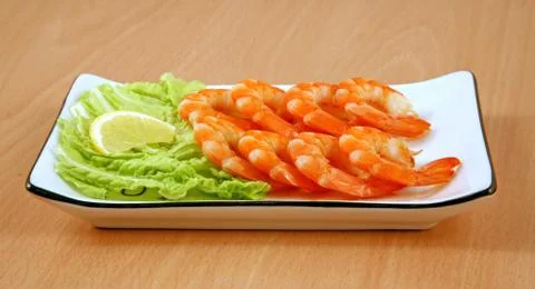 Cooked shrimps Stock Photos