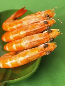 Cooked shrimps Stock Photos