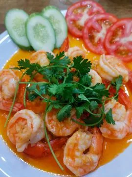 Cooked shrimps Stock Photos