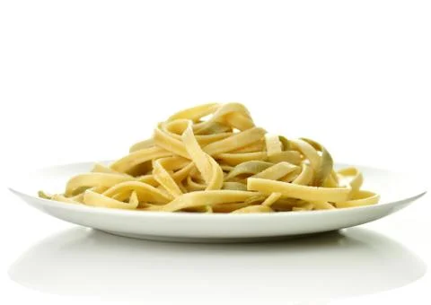 Cooked spinach pasta Stock Photos