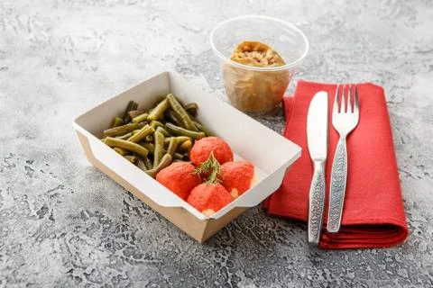 Cooked string beans Stock Photos
