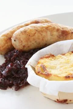 Cooked suasage dinner Foto stock