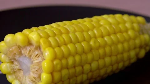 Cooked sweetcorn - homemade cooked corn 動画素材 137916853