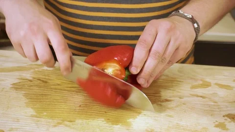 Cooked tenderloin steak on the plate. tracking shot Stock Footage 80011166