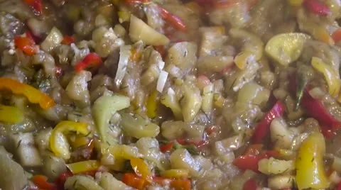 Cooked vegetables. Stock Footage 54273640