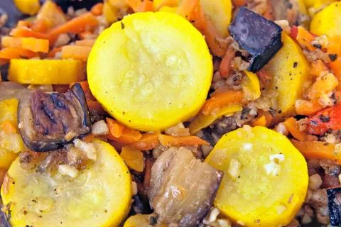 Cooked vegetables mix Stock Photos