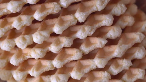 Cooked waffle cookies. 4K Stock-Footage 155974875