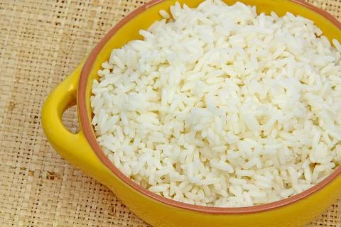 Cooked white rice dish Stock-Fotos
