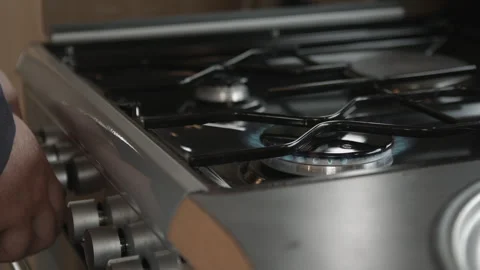 Cooker in Caravan Stock Footage 260324347