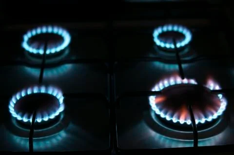 Cooker flame 스톡 사진