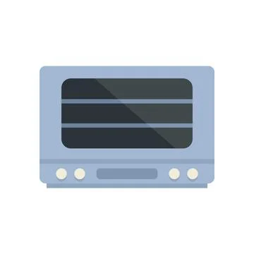 Cooker oven icon flat vector. Electric convection stove Stock Illustration