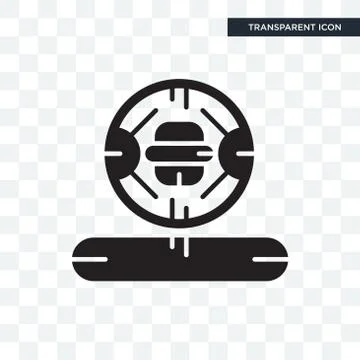 Cooker vector icon isolated on transparent background, Cooker logo design Free Stock Illustration