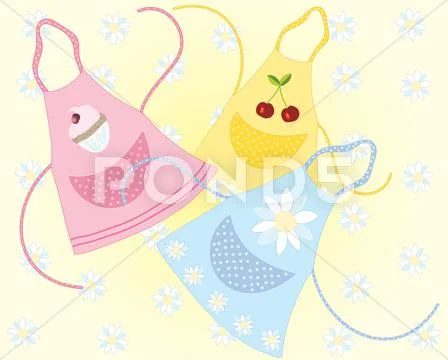 Cookery aprons Stock Illustration