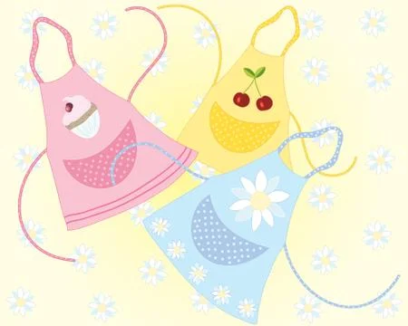 Cookery aprons Stock Illustration
