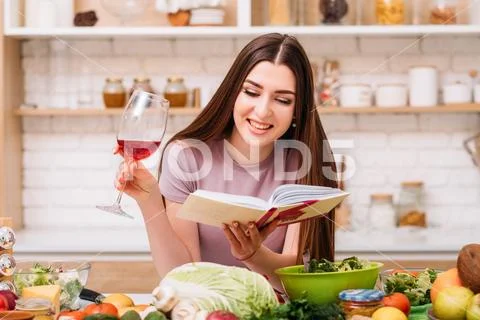 Cookery balanced nutrition blogger healthy recipes Stock Photos