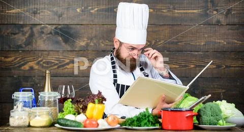 Cookery on my mind. Improve cooking skill. Book recipes. According to recipe Stock Photos