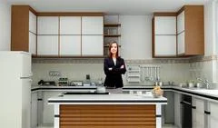 Cookery Show 001 TV Studio Set - Virtual Green Screen Background PSD PSD Template