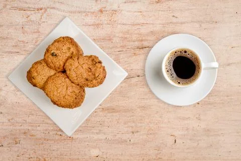 Cookie and coffee Stock Photos