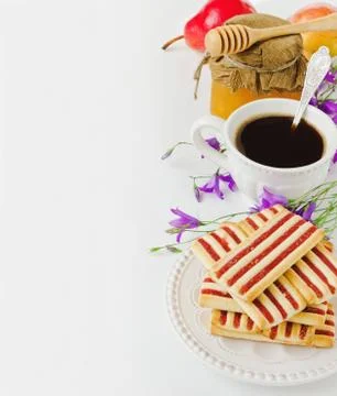 Cookie and jam Stock Photos