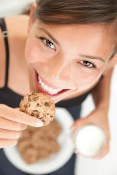 Cookie and milk Stock Photos