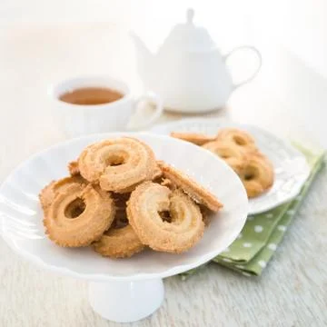 Cookie and tea Stock Photos