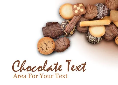 Cookie assortment on white background Photos