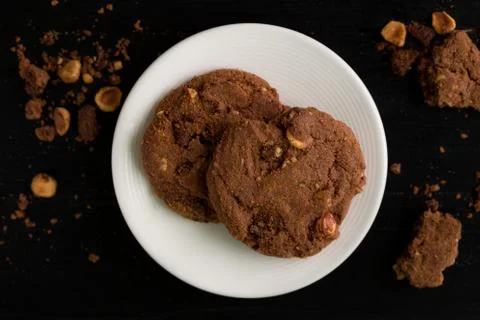 Cookie Background / Cookie / Chocolate Cookie Background Foto stock