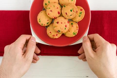 Cookie Background / Cookie / Cookie on White Background Stock Photos
