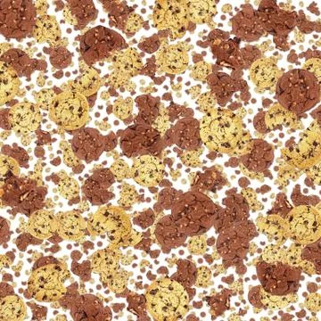 Cookie background (on white) Stock Illustration