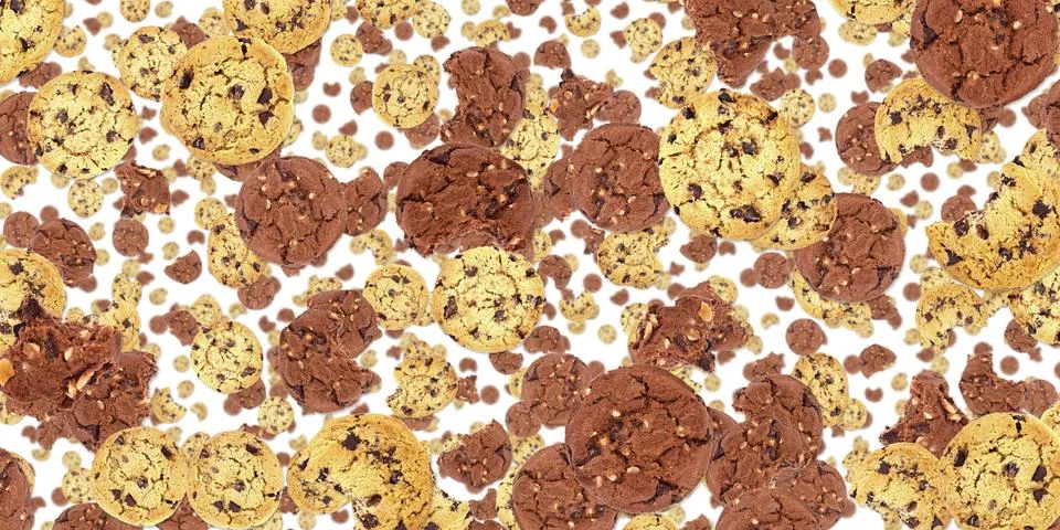 Cookie background (on white) Stock Illustration