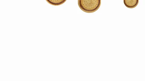 Cookie, biscuit, biting, stop motion, hunger, sugar, diet, eating, sweet, ani Stock Footage 129909977