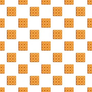 Cookie biscuits seamless pattern design background Stock Illustration