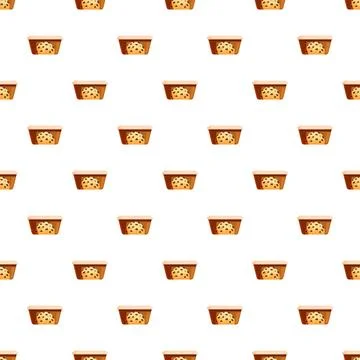 Cookie box pattern representing sweet snack dessert food Illustrazione stock