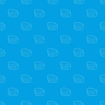 Cookie box pattern seamless blue Stock Illustration