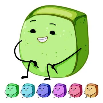 Cookie bread character cartoon vector graphic Stock Illustration