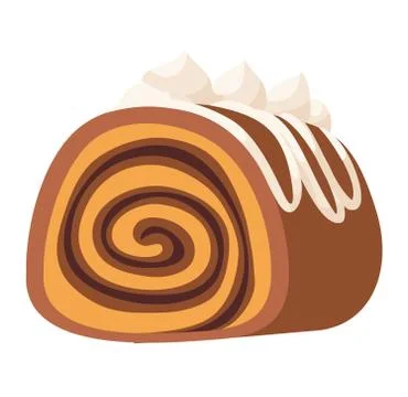 Cookie cake isolated vector Illustrazione stock