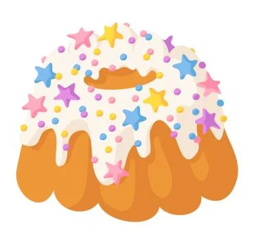 Cookie cake isolated vector Stock Illustration