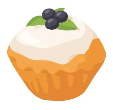 Cookie cake isolated vector Stock Illustration