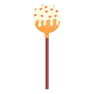 Cookie cake pop icon cartoon vector. Candy chocolate Stock Illustration