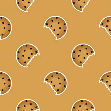 Cookie cake seamless pattern Stock Illustration