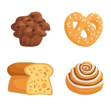 Cookie cakes isolated vector イラスト素材