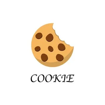 Cookie cartoon vector. logo design. Stock Illustration
