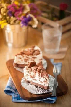Cookie cheese cake Stock Photos