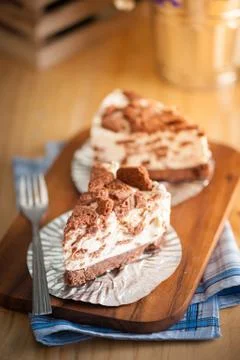 Cookie cheese cake Stock Photos