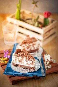Cookie cheese cake Stock Photos