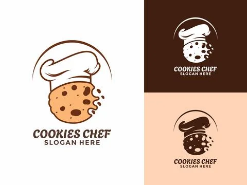 Cookie Chef logo design. Creative cookie bakery logo design vector template.. Stock Illustration