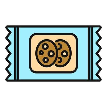 Cookie chocolate chip biscuit pack snack food Illustrazione stock