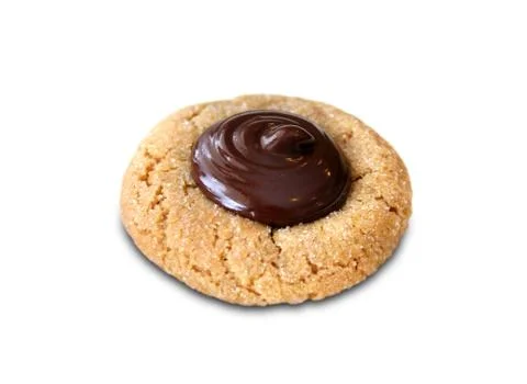 Cookie with chocolate cream Stock Photos