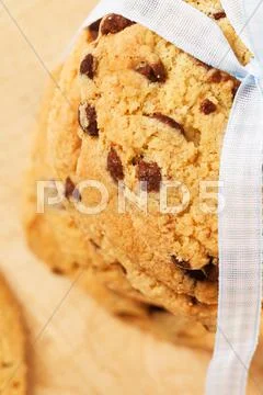 Cookie closeup from top Stock Photos